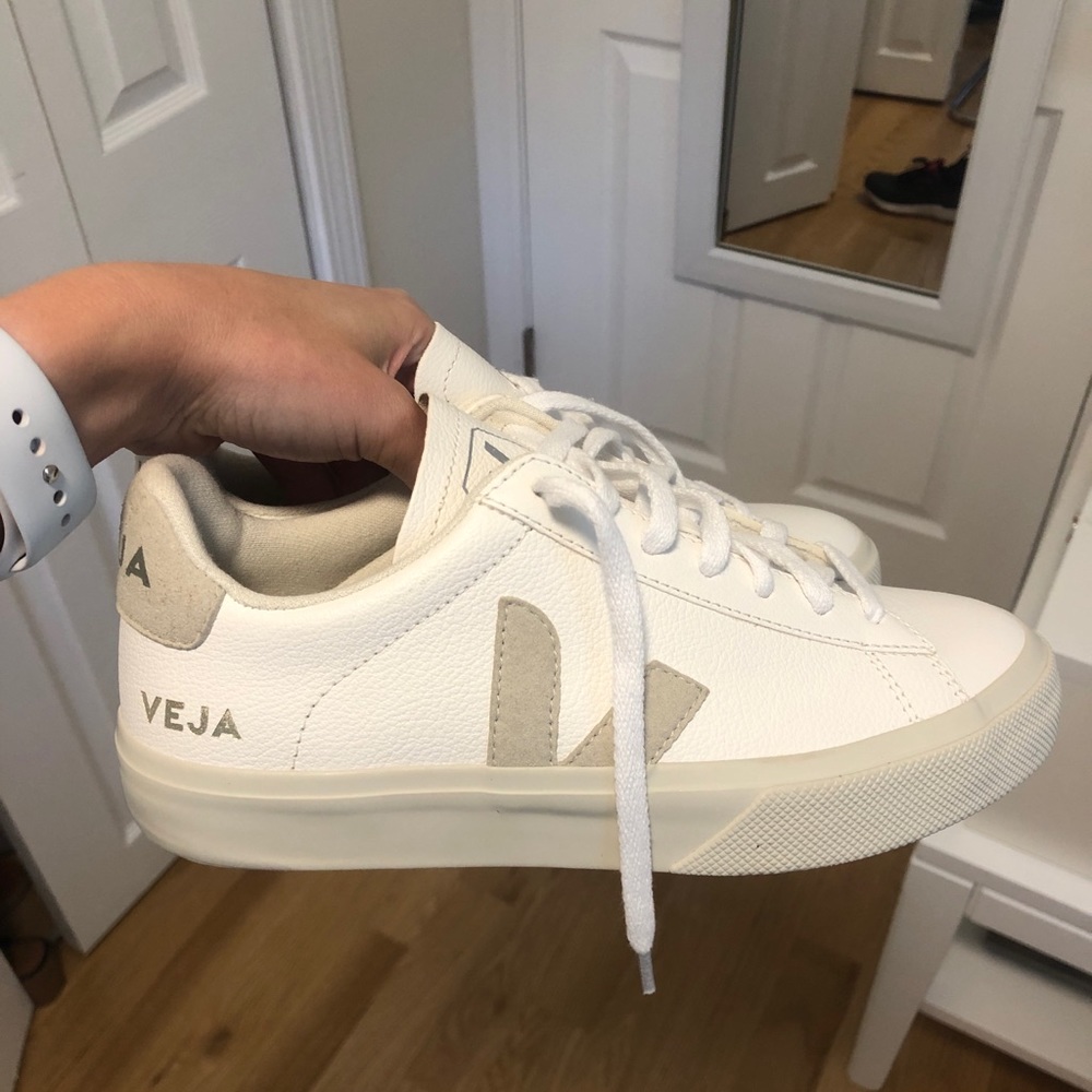Brand New White Campo Vejas with Beige V